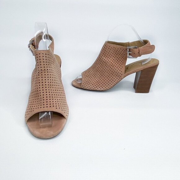 ADAM TUCKER Perforated‎ Slingback Tan Booties 9 M - Picture 4 of 9
